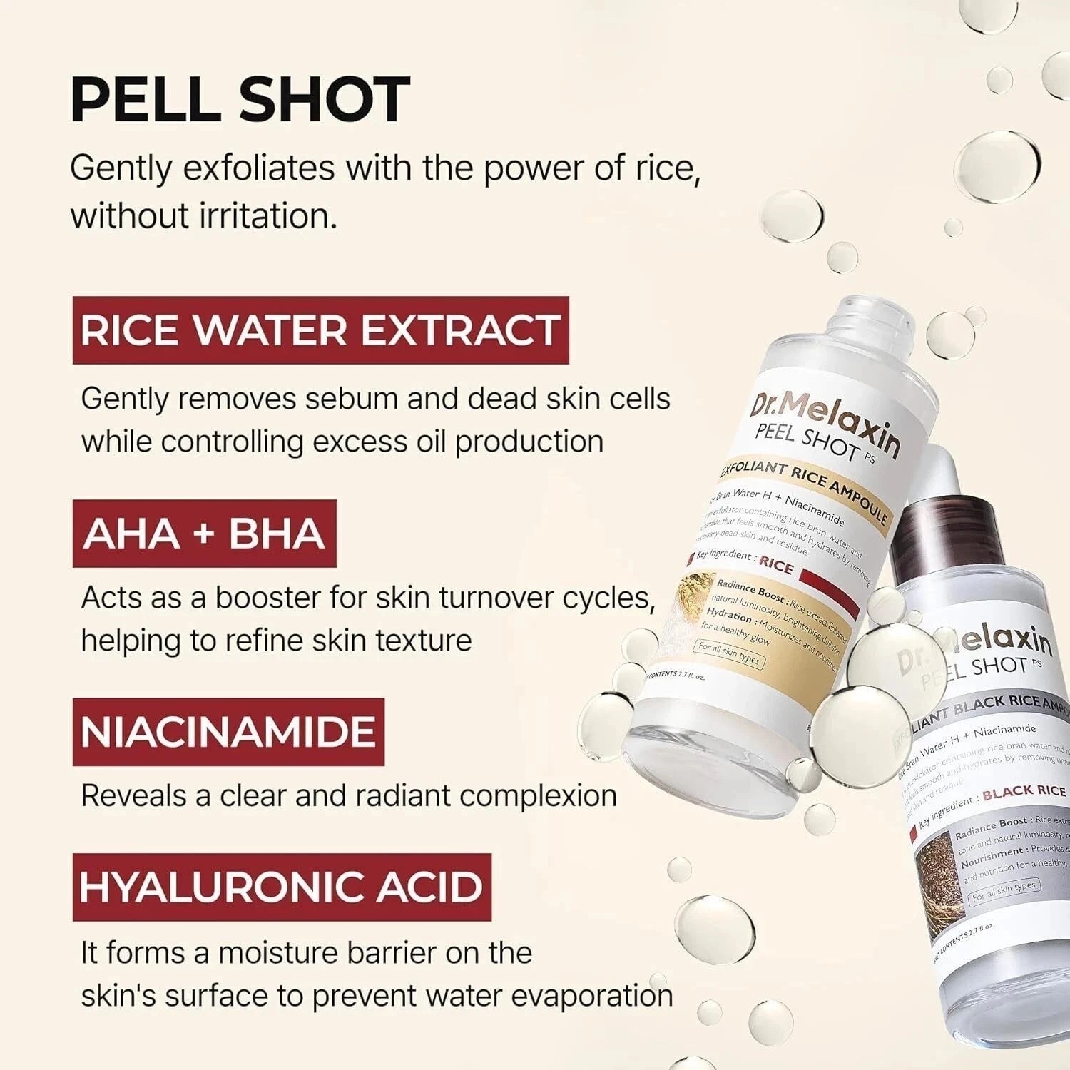Duo rice peel shot